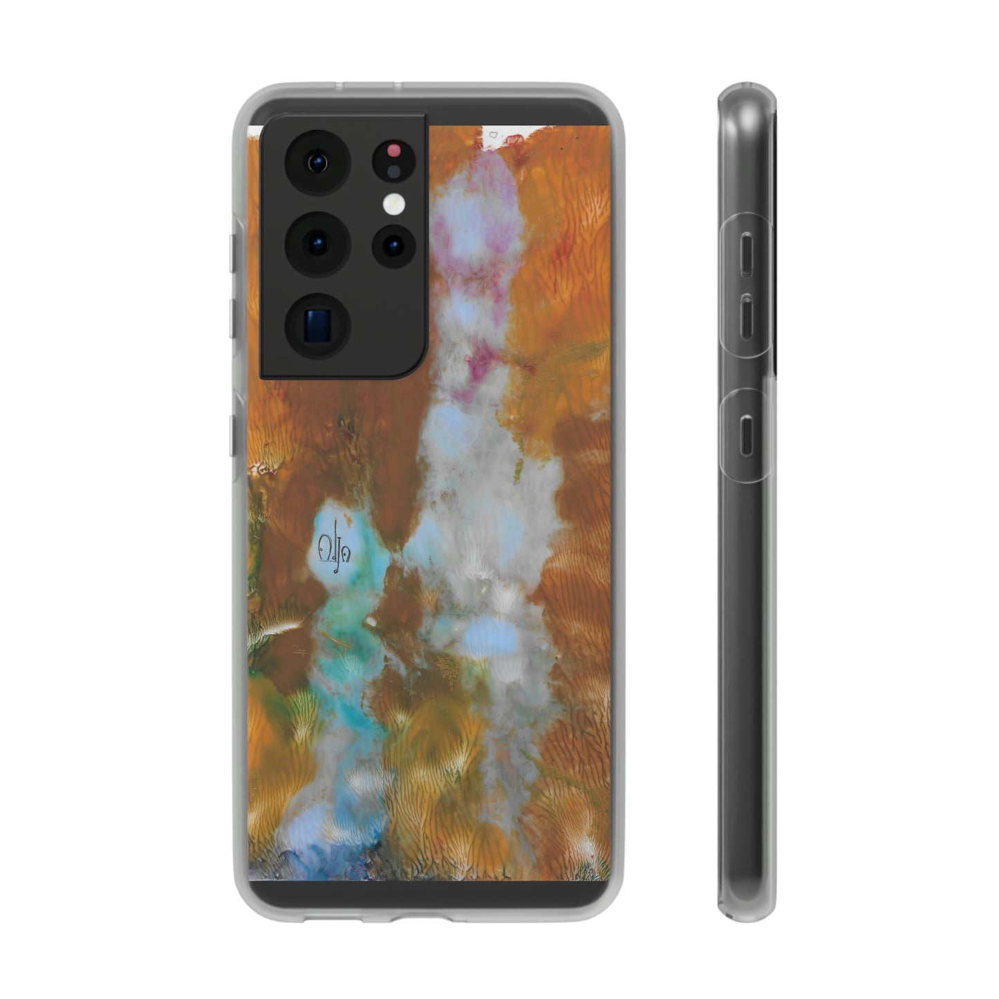 iPhone and Samsung Galaxy Flexi Phone Case Yellow Cascade - Alja Design