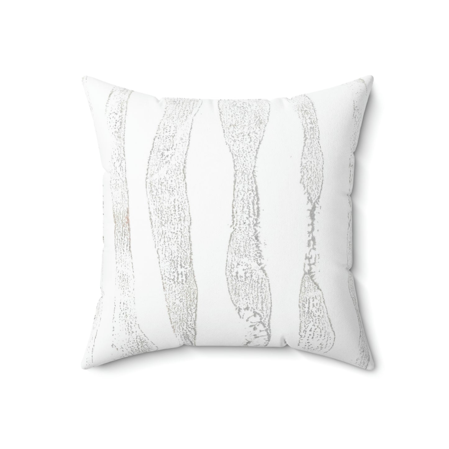 Silver Stripes Square Pillow - Alja Design