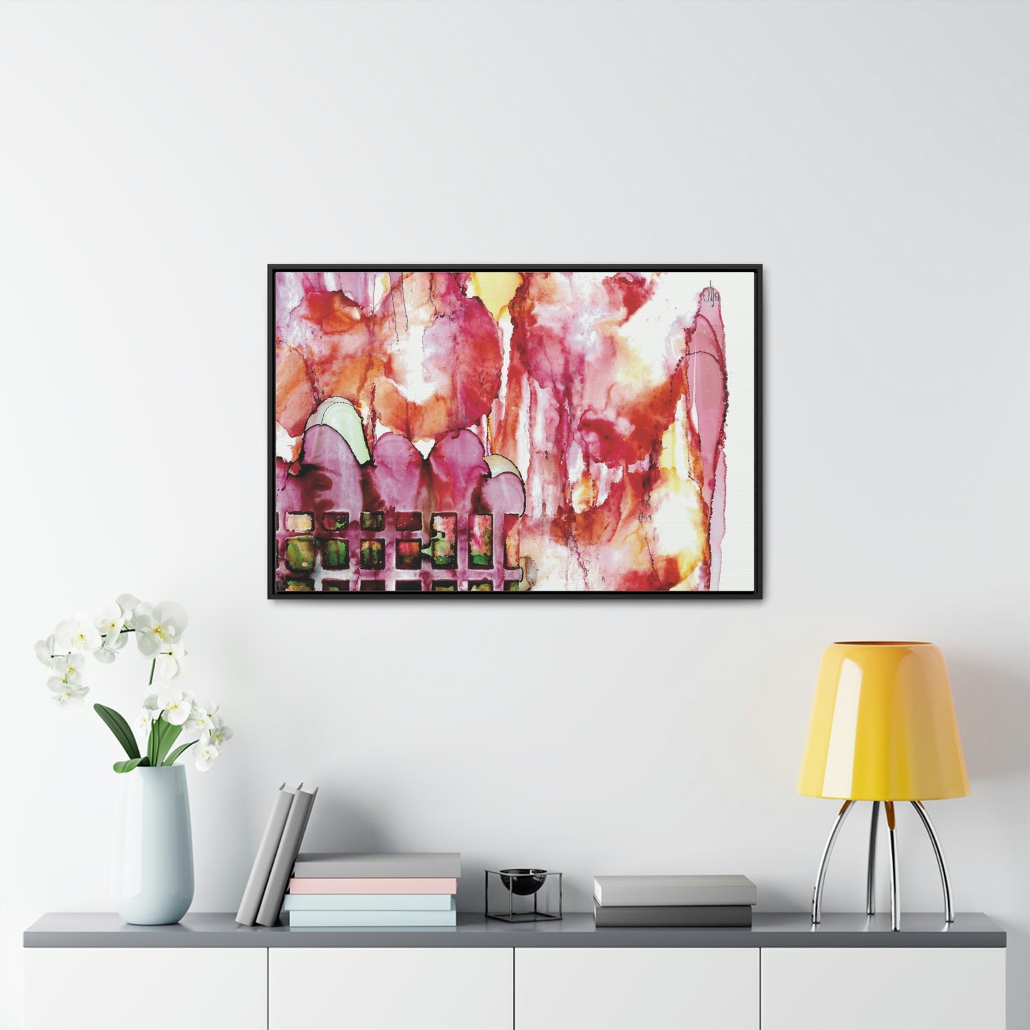 Off the Grid 13 Framed Canvas Print - Alja Design