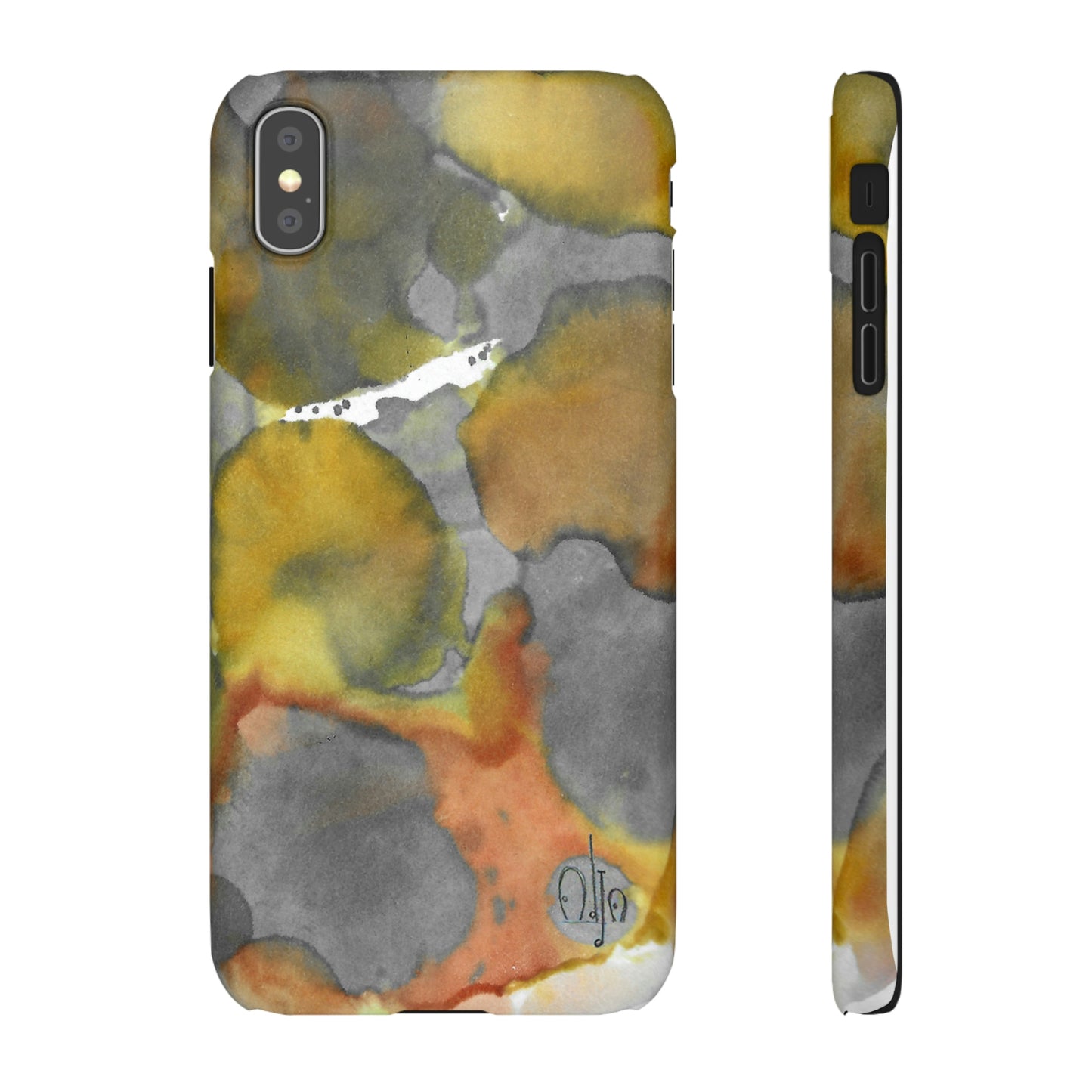 iPhone Samsung Galaxy Pixel5G Snap Case Phone Case Yellow Volcano - Alja Design
