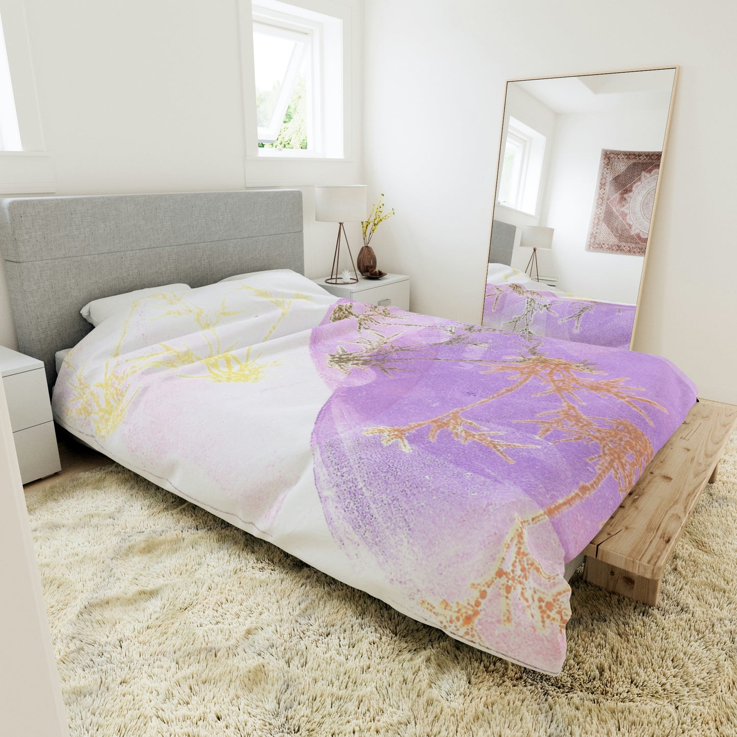 Purple Galaxy Duvet Cover - Alja Design