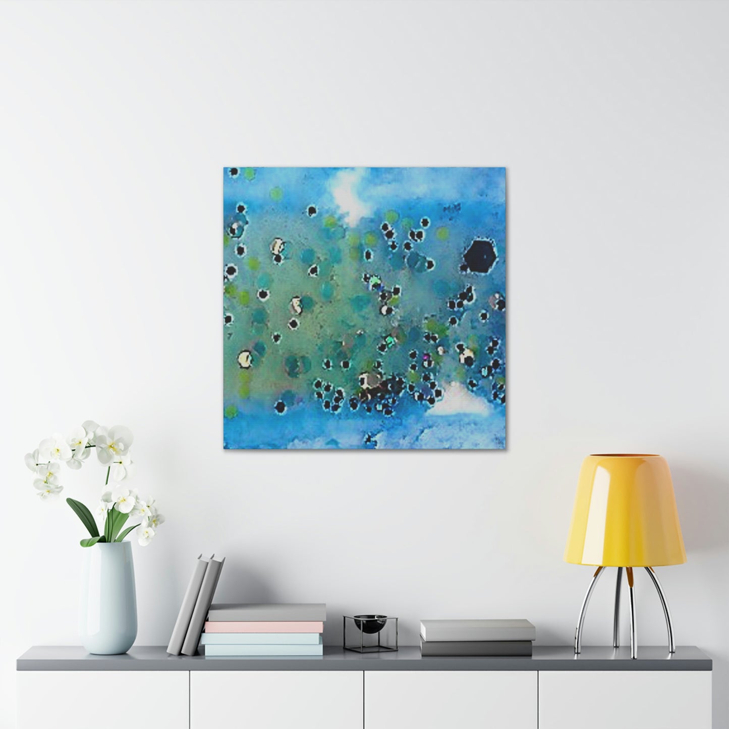Fractal Blue 5 Canvas Print - Alja Design