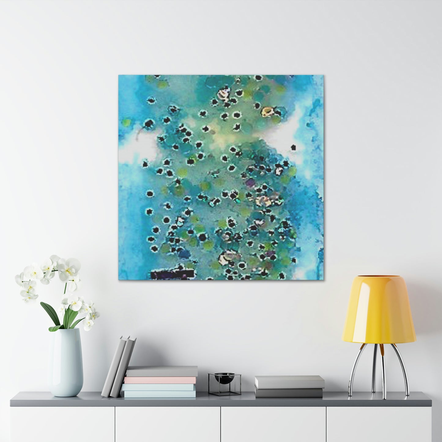 Fractal Blue 6 Canvas Print - Alja Design