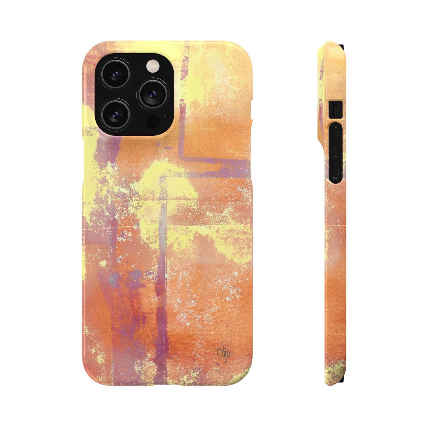 iPhone Samsung Galaxy Pixel5G Snap Case Phone Case Passionate Orange - Alja Design