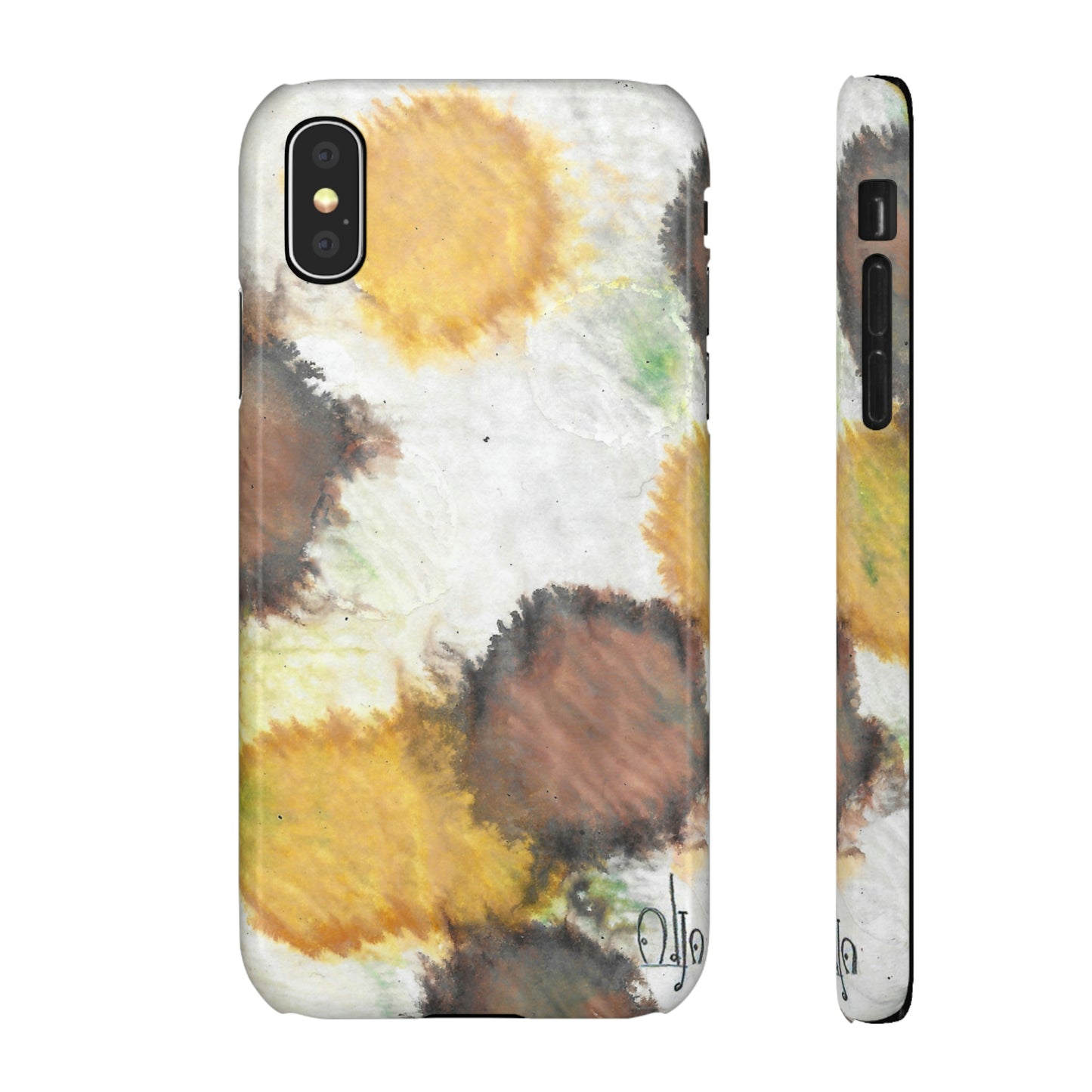 iPhone Samsung Galaxy Pixel5G Snap Case Phone Case Orange Cells - Alja Design