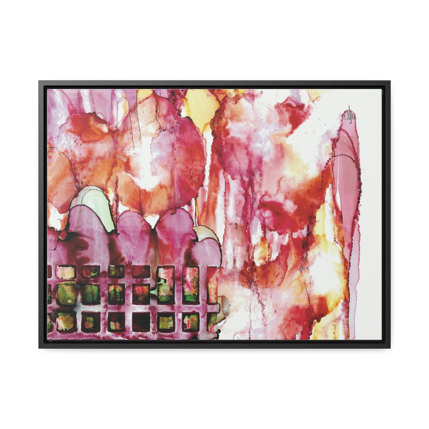 Off the Grid 13 Framed Canvas Print - Alja Design