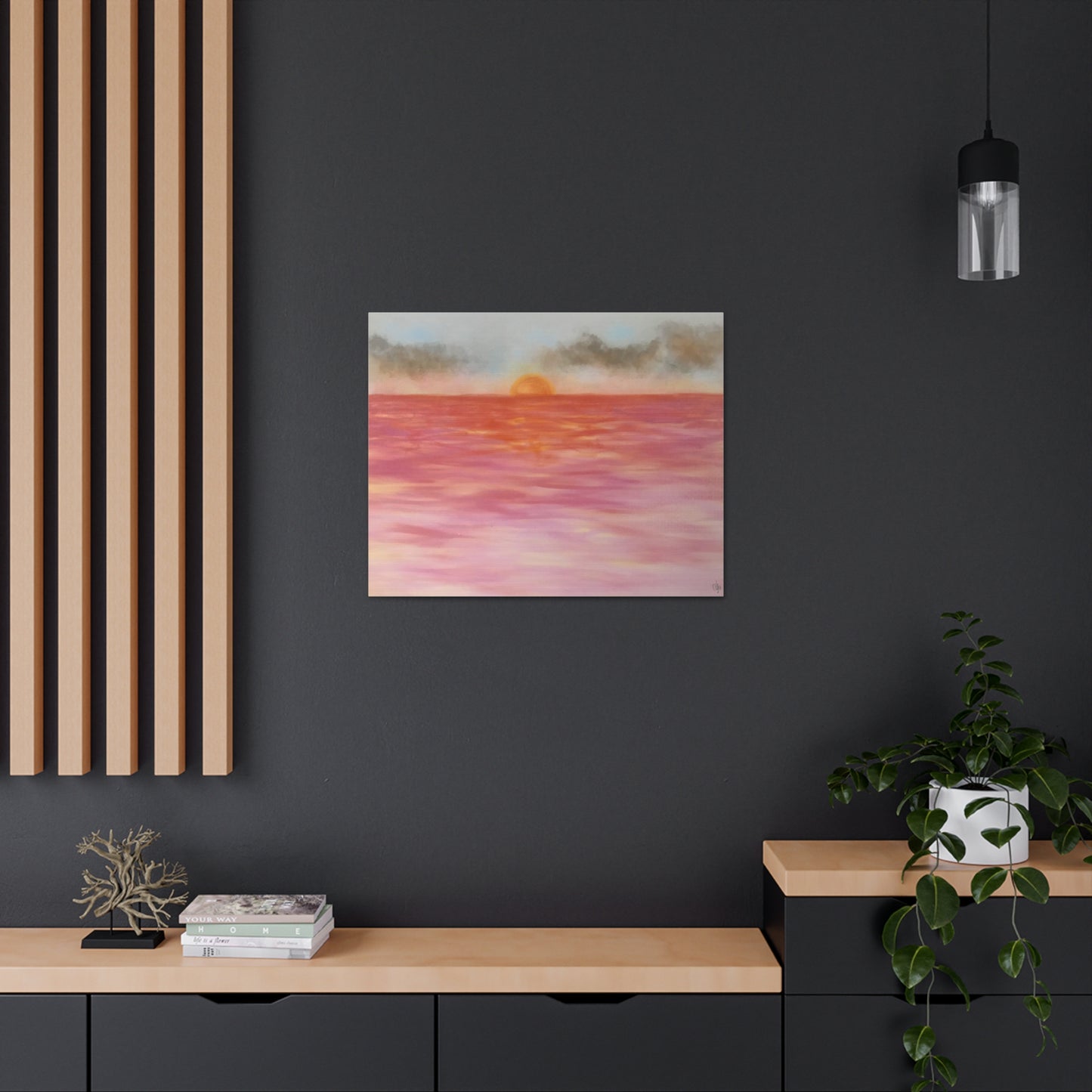 Red Sunset Canvas Print - Alja Design