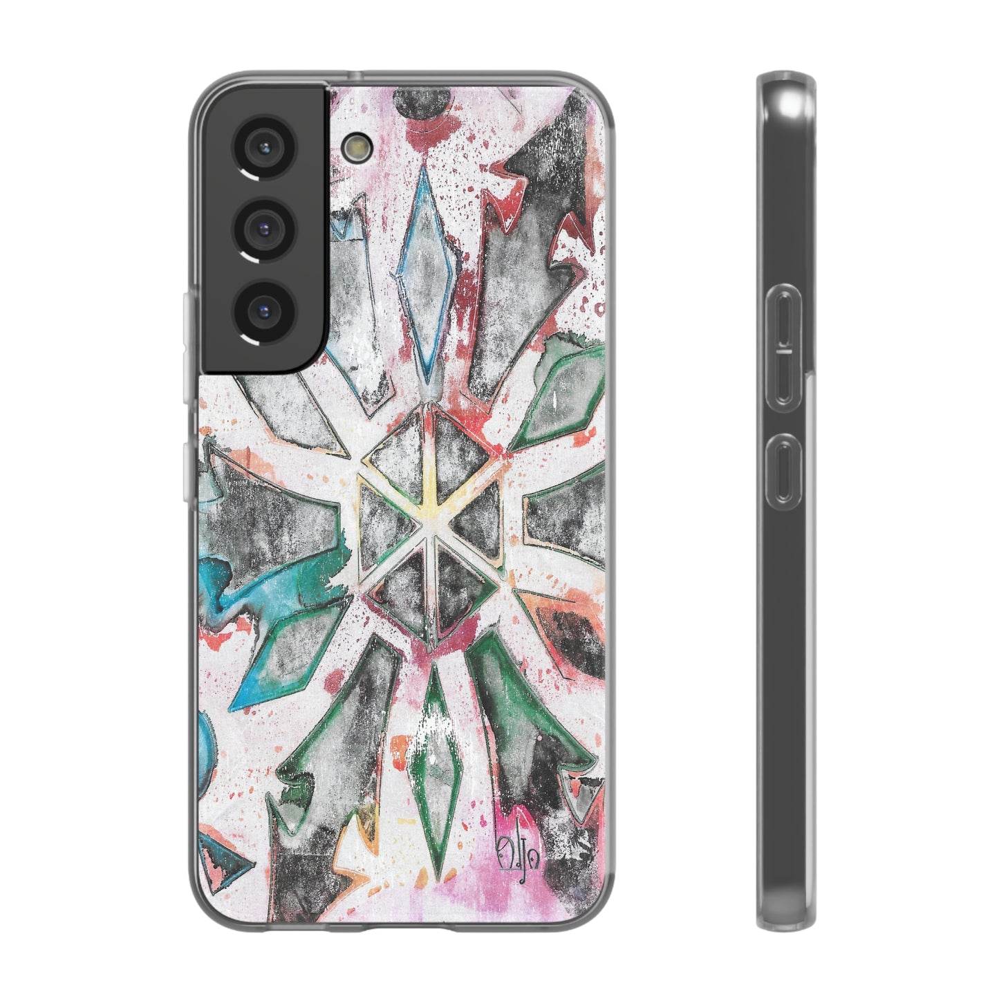 iPhone and Samsung Galaxy Flexi Phone Case Green Ice - Alja Design