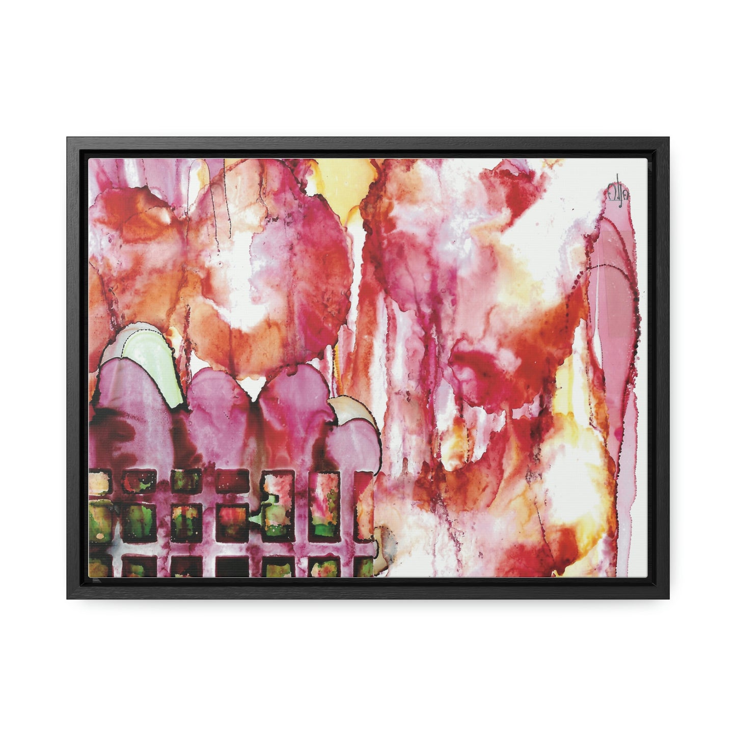 Off the Grid 13 Framed Canvas Print - Alja Design