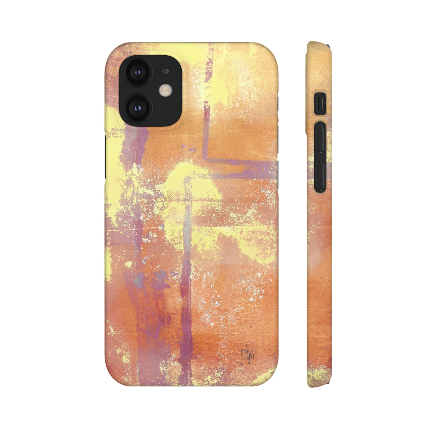 iPhone Samsung Galaxy Pixel5G Snap Case Phone Case Passionate Orange - Alja Design