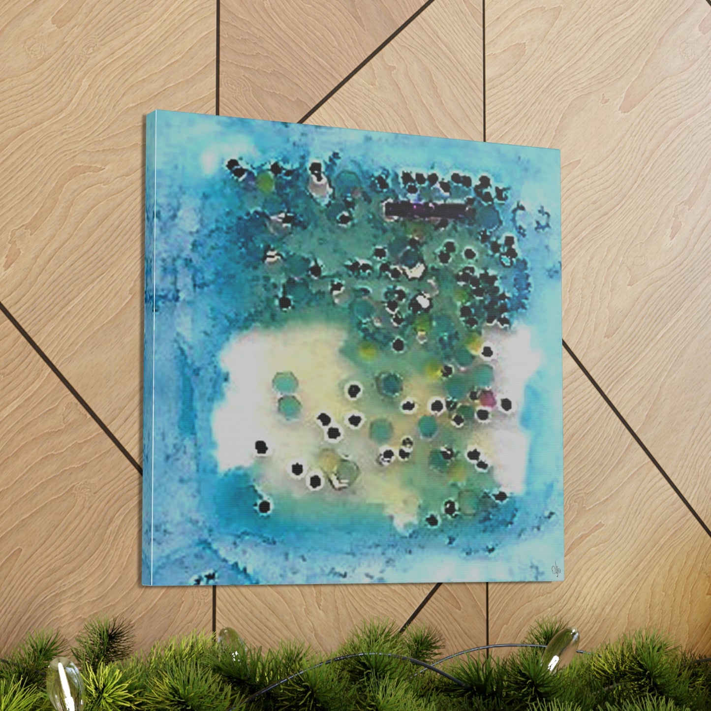 Fractal Blue 2 Canvas Print - Alja Design