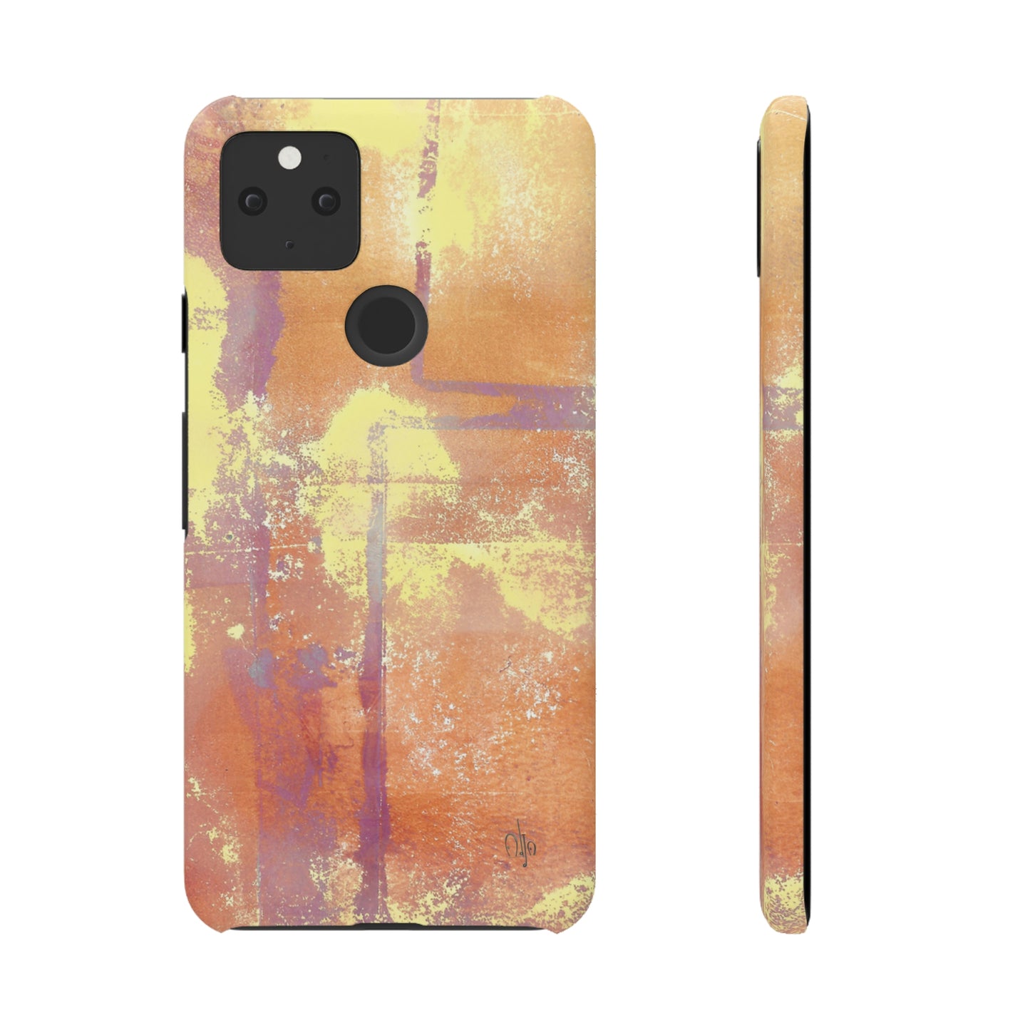 iPhone Samsung Galaxy Pixel5G Snap Case Phone Case Passionate Orange - Alja Design