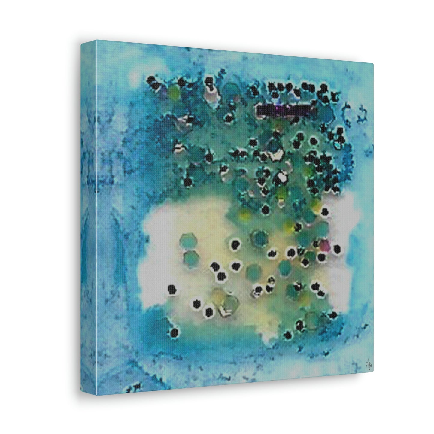 Fractal Blue 2 Canvas Print - Alja Design