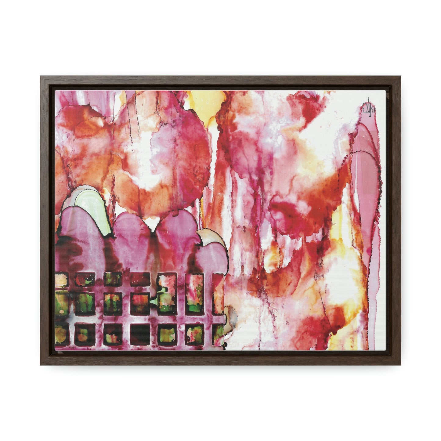Off the Grid 13 Framed Canvas Print - Alja Design