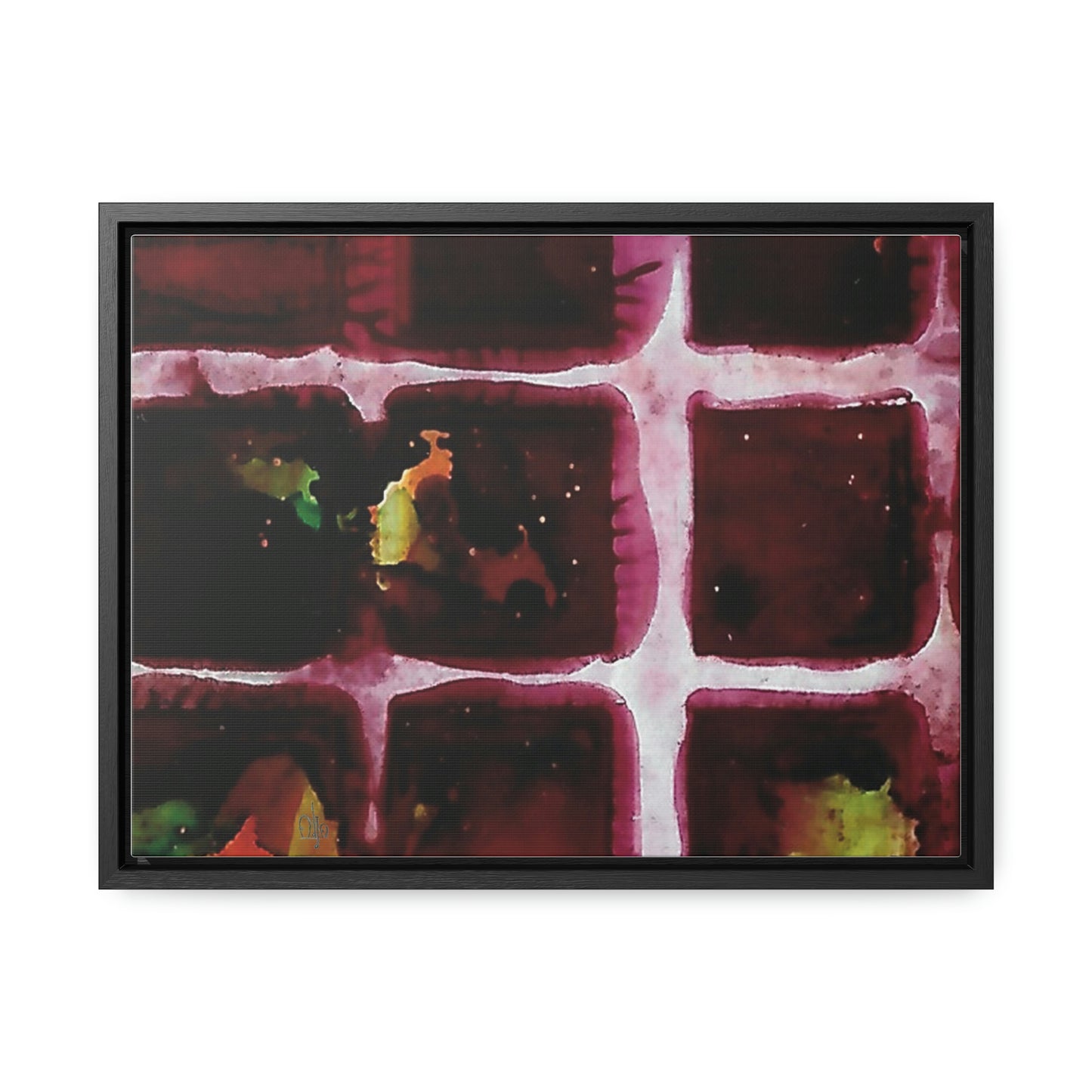 Off the Grid 10 Framed Canvas Print - Alja Design