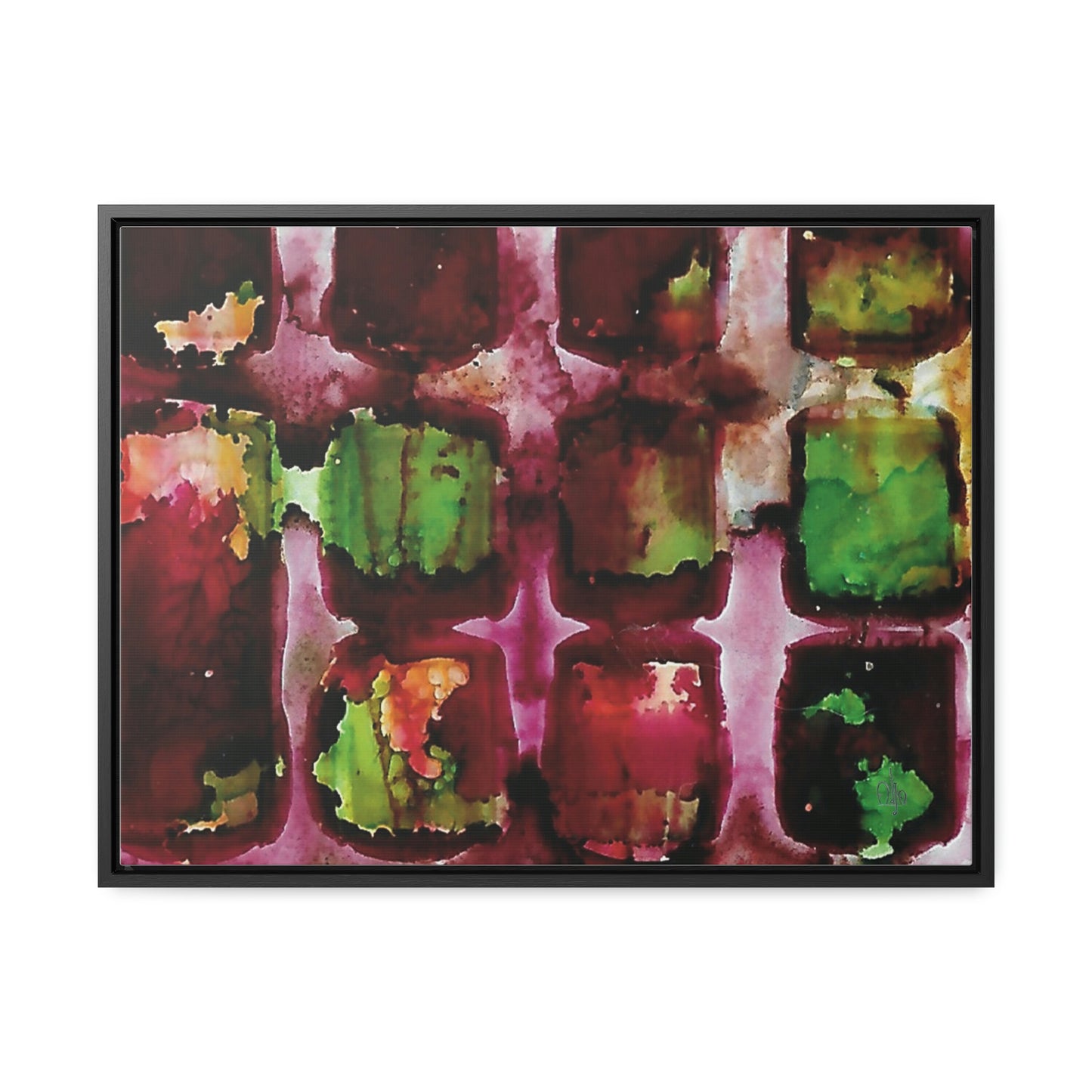 Off the Grid 8 Framed Canvas Print - Alja Design