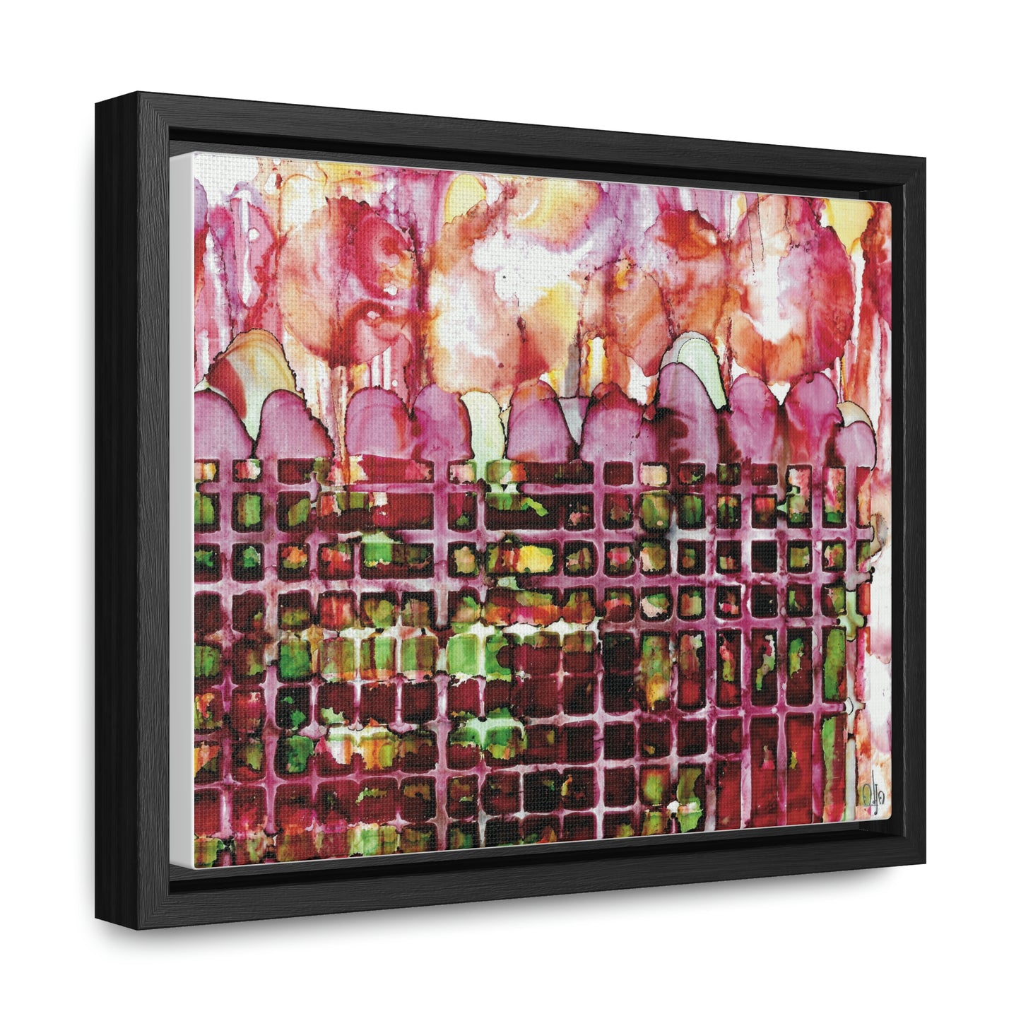 Off the Grid 14 Framed Canvas Print - Alja Design