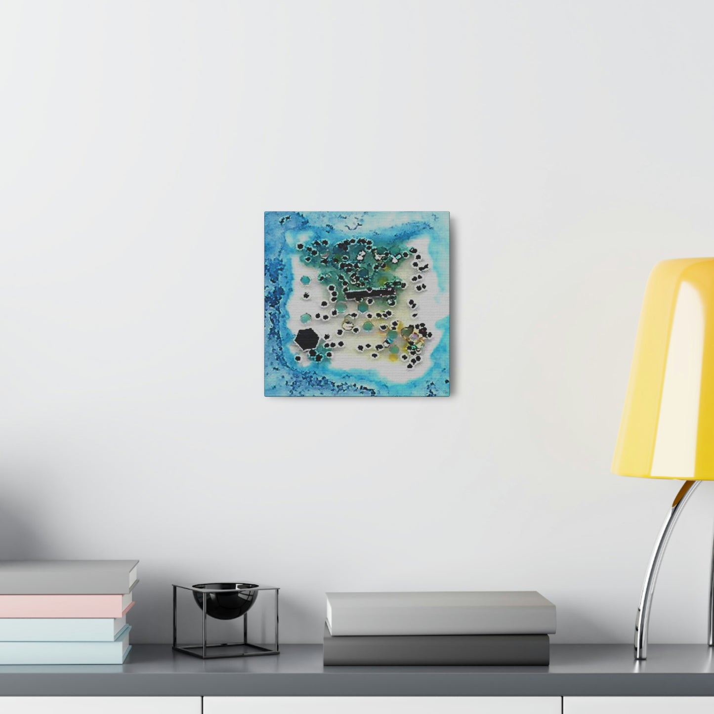 Fractal Blue 1 Canvas Print - Alja Design