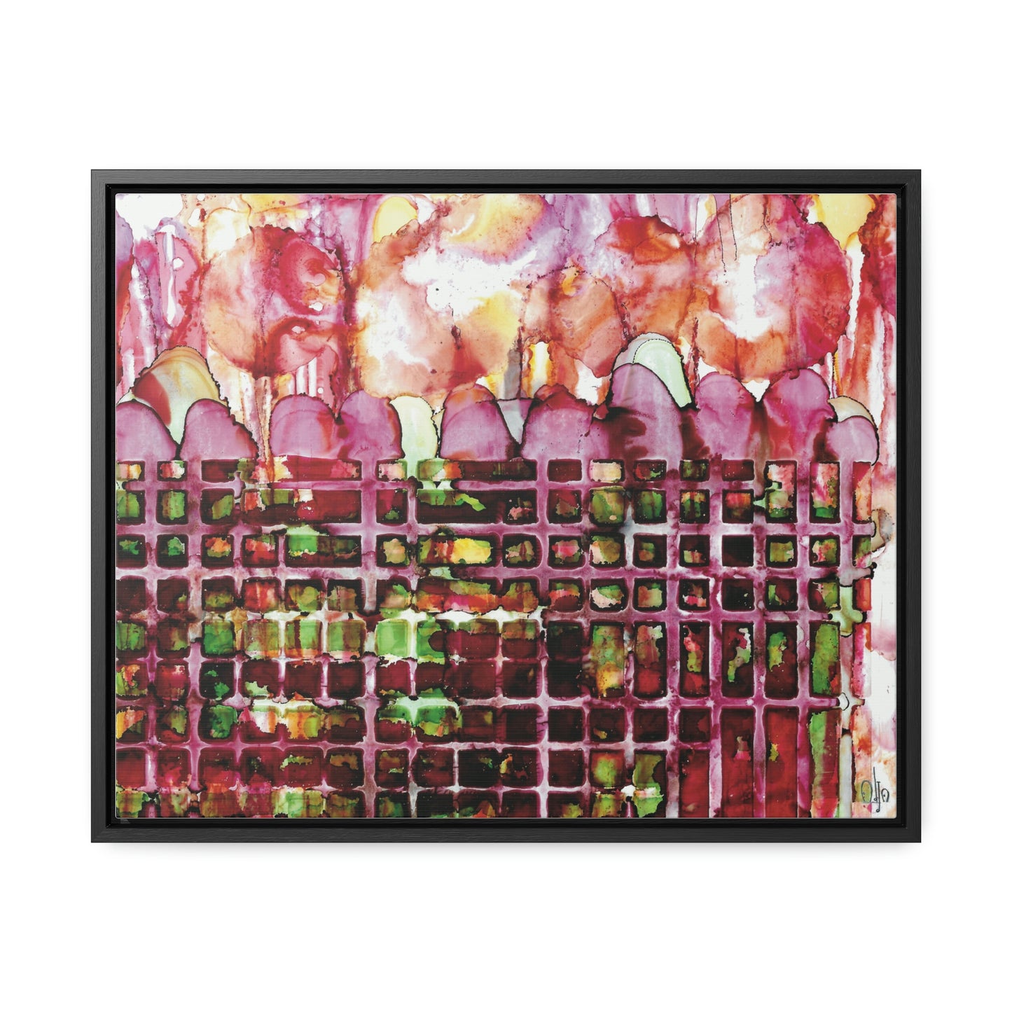 Off the Grid 14 Framed Canvas Print - Alja Design