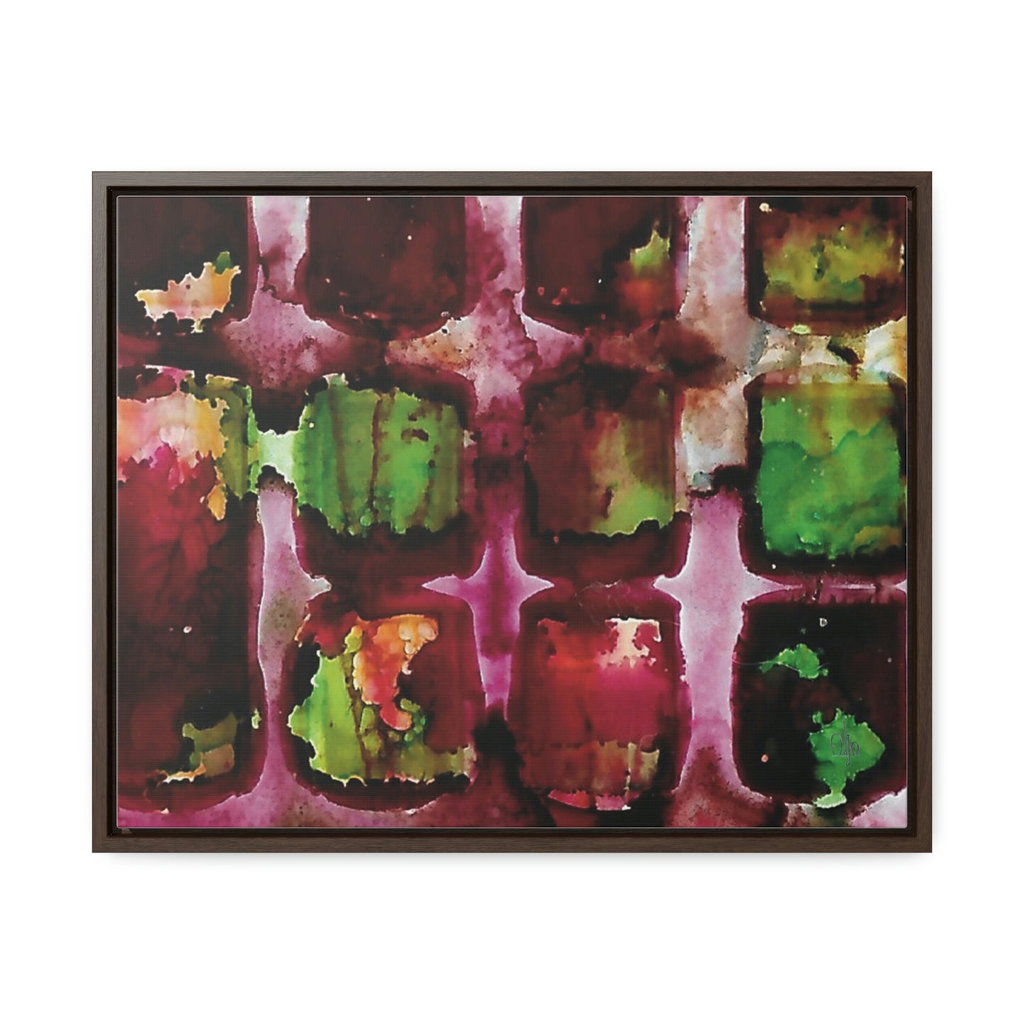 Off the Grid 8 Framed Canvas Print - Alja Design