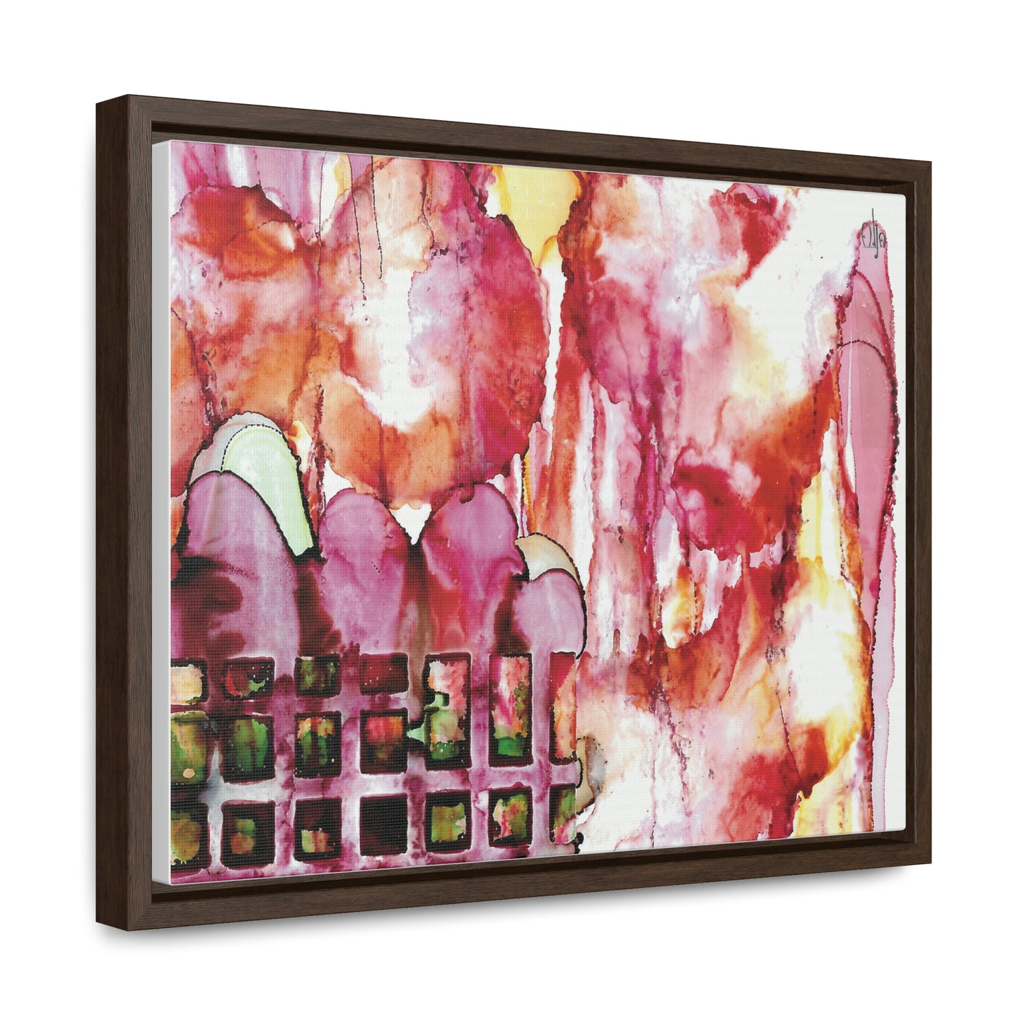 Off the Grid 13 Framed Canvas Print - Alja Design