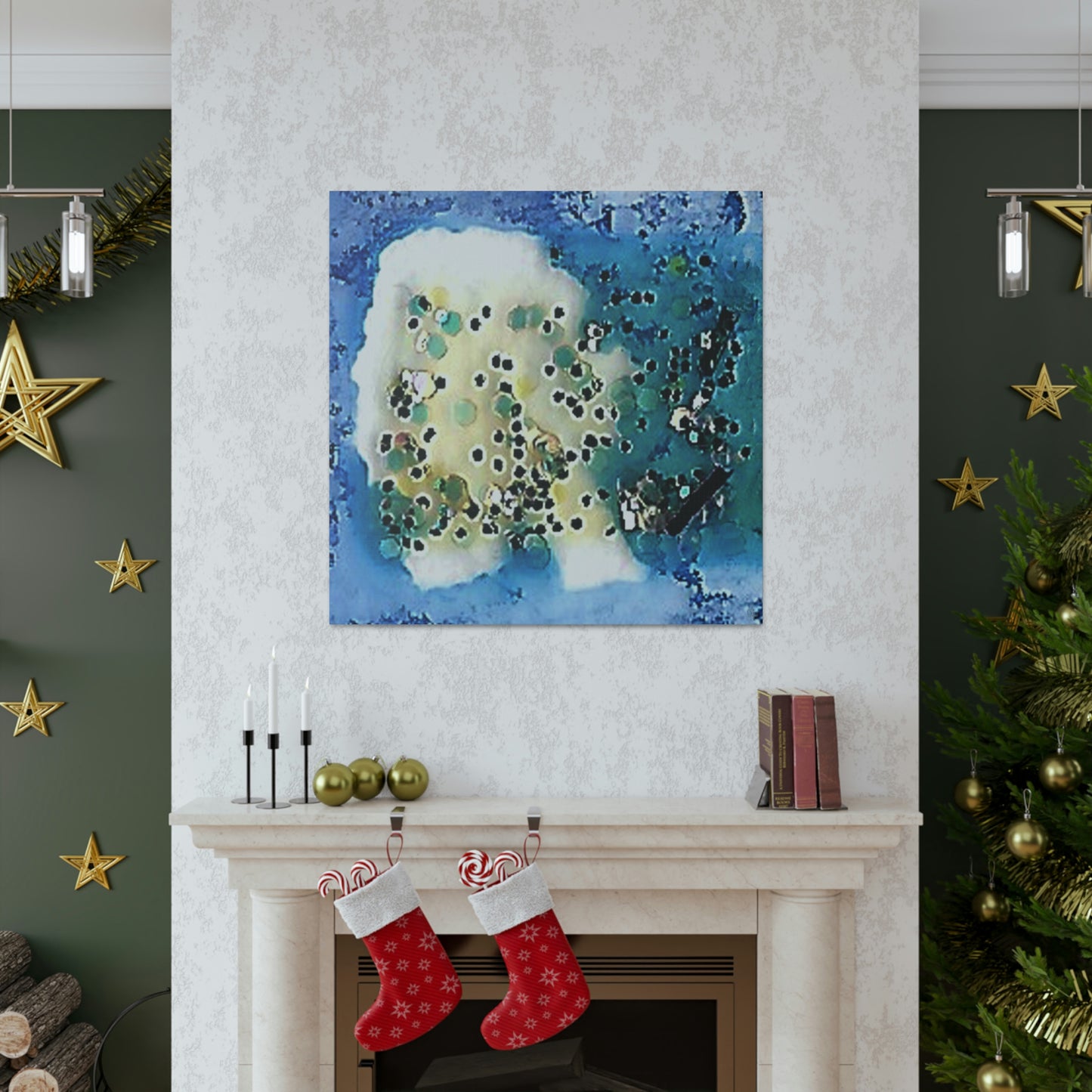 Fractal Blue 8 Canvas Print - Alja Design