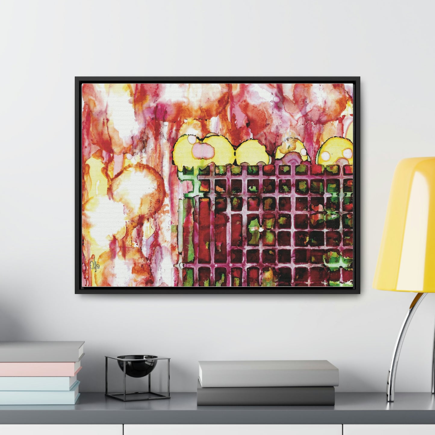 Off the Grid 11 Framed Canvas Print - Alja Design