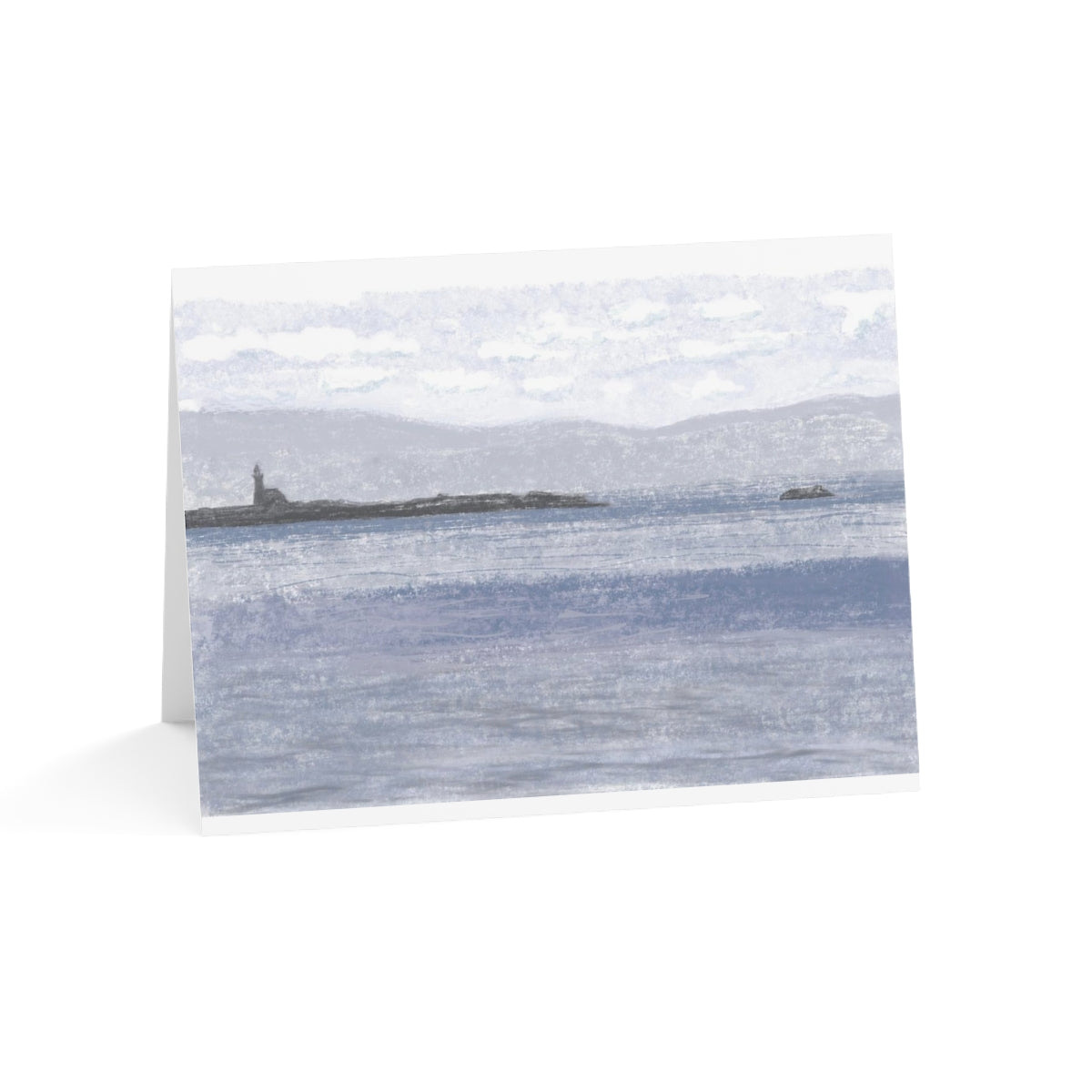 Lighthouse Point Folded Greeting Card - Alja Design