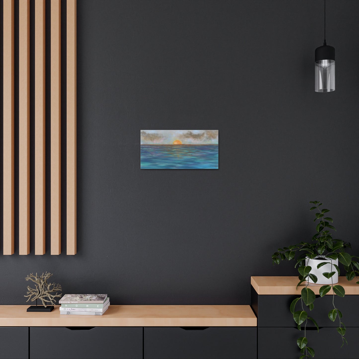 Blue Sunset Canvas Print - Alja Design