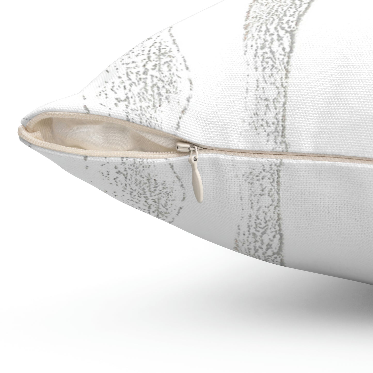 Silver Stripes Square Pillow - Alja Design