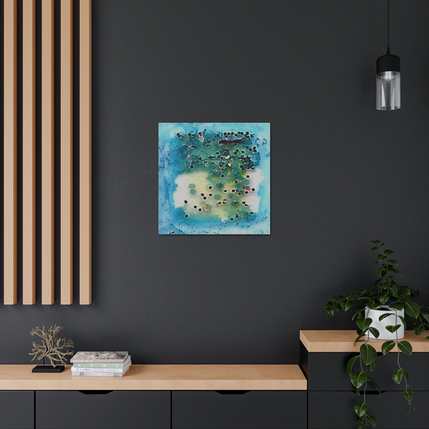 Fractal Blue 2 Canvas Print - Alja Design