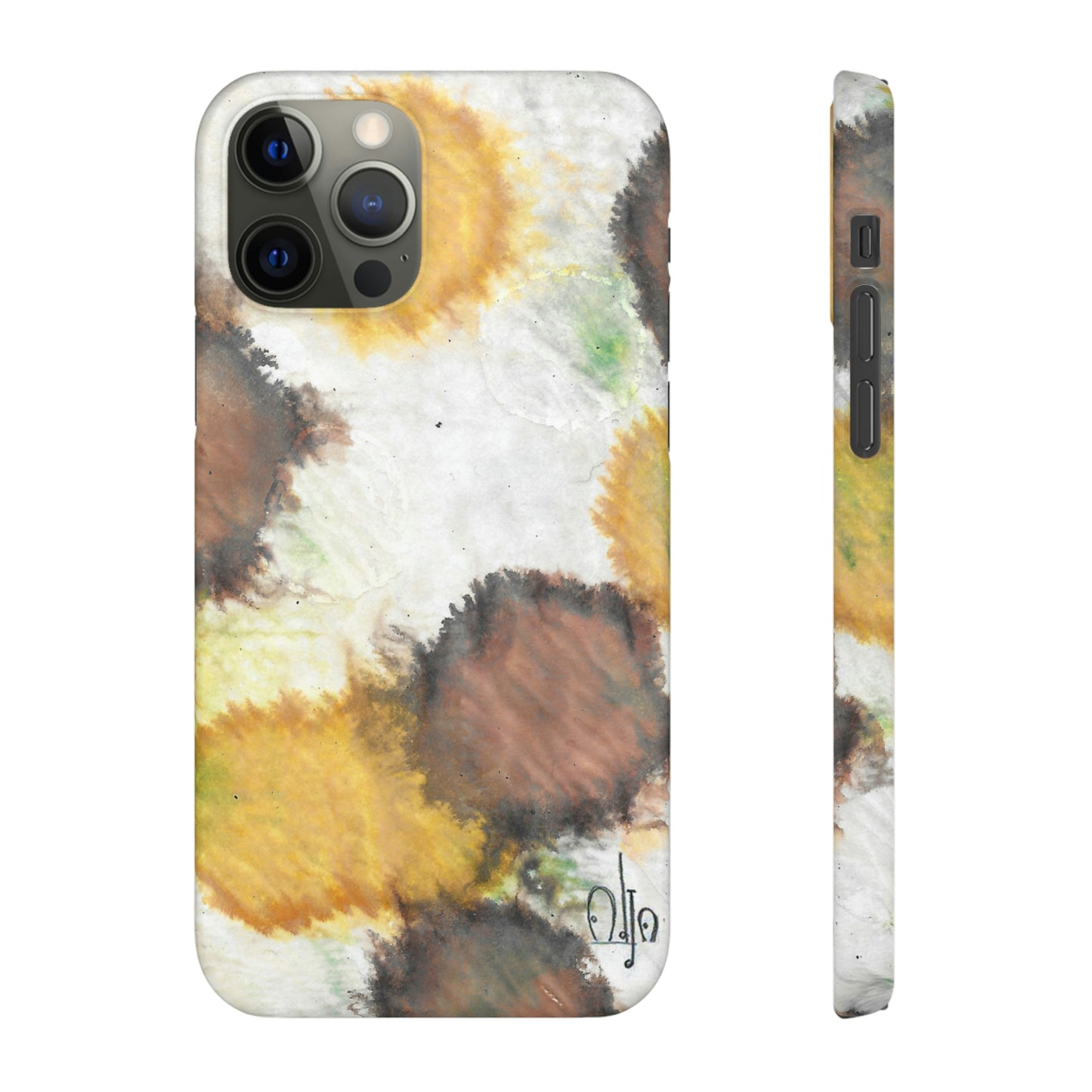 iPhone Samsung Galaxy Pixel5G Snap Case Phone Case Orange Cells - Alja Design
