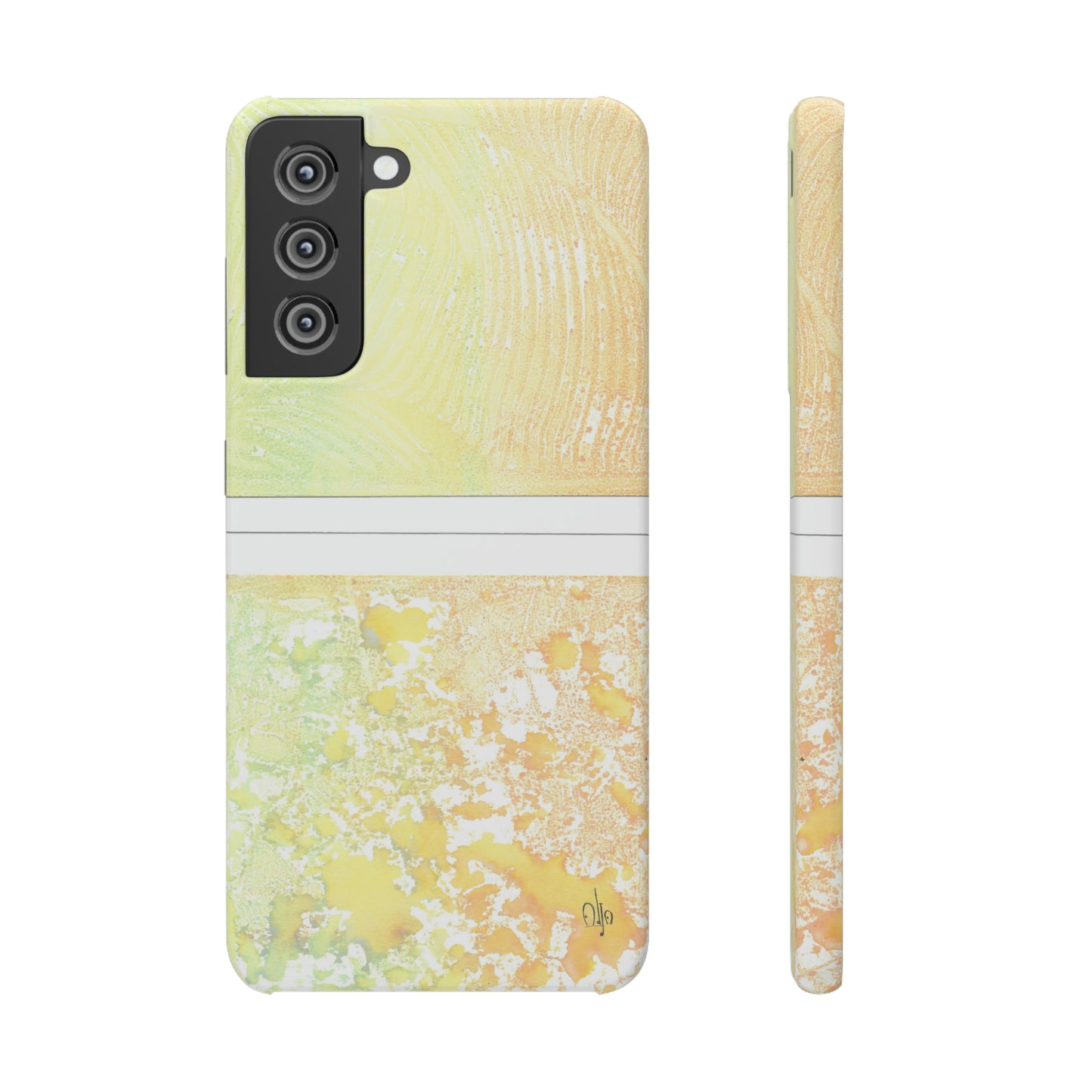 iPhone Samsung Galaxy Pixel5G Snap Case Phone Case Piña Colada with Tropical Waves - Alja Design