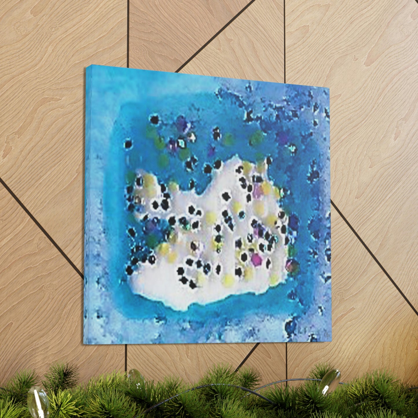 Fractal Blue 13 Canvas Print - Alja Design