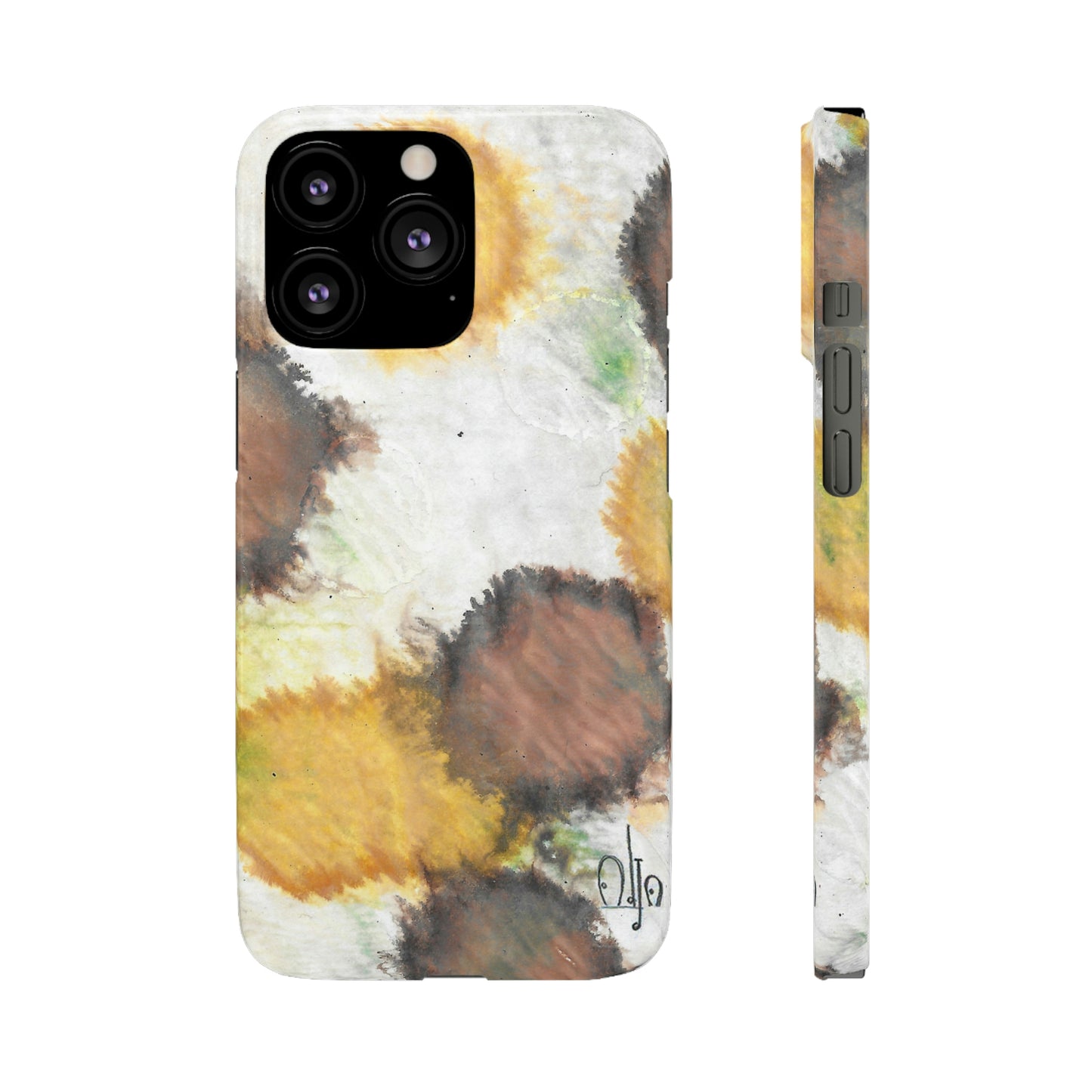 iPhone Samsung Galaxy Pixel5G Snap Case Phone Case Orange Cells - Alja Design