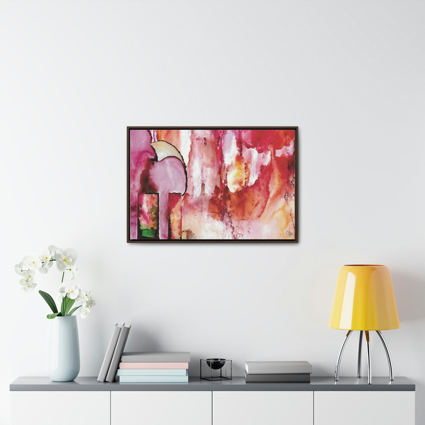Off the Grid 6 Framed Canvas Print - Alja Design