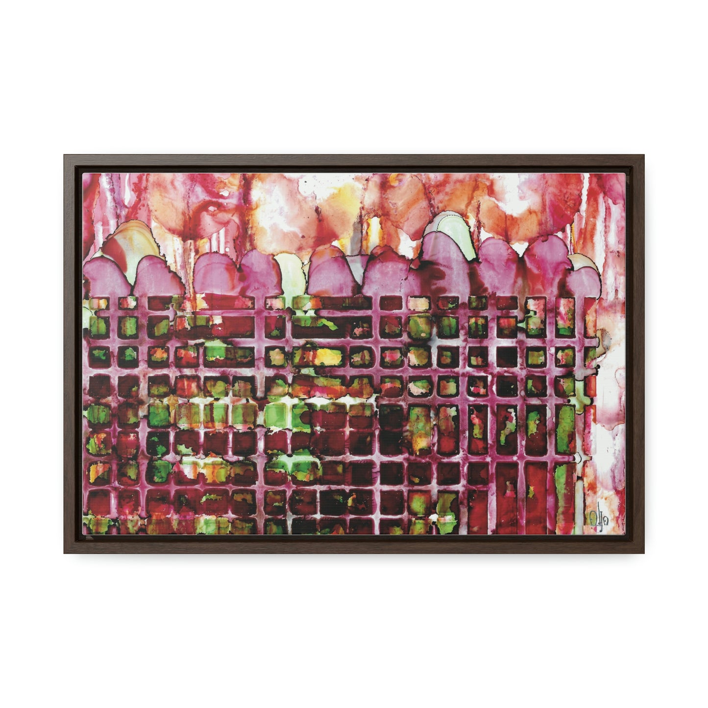 Off the Grid 14 Framed Canvas Print - Alja Design