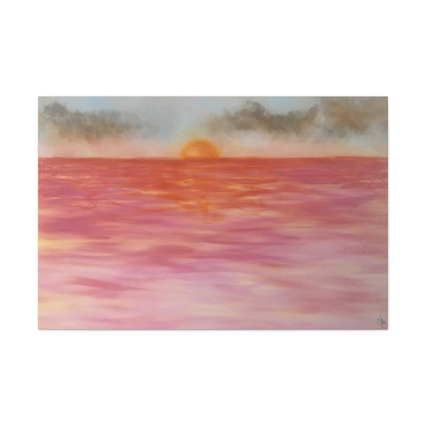 Red Sunset Canvas Print - Alja Design