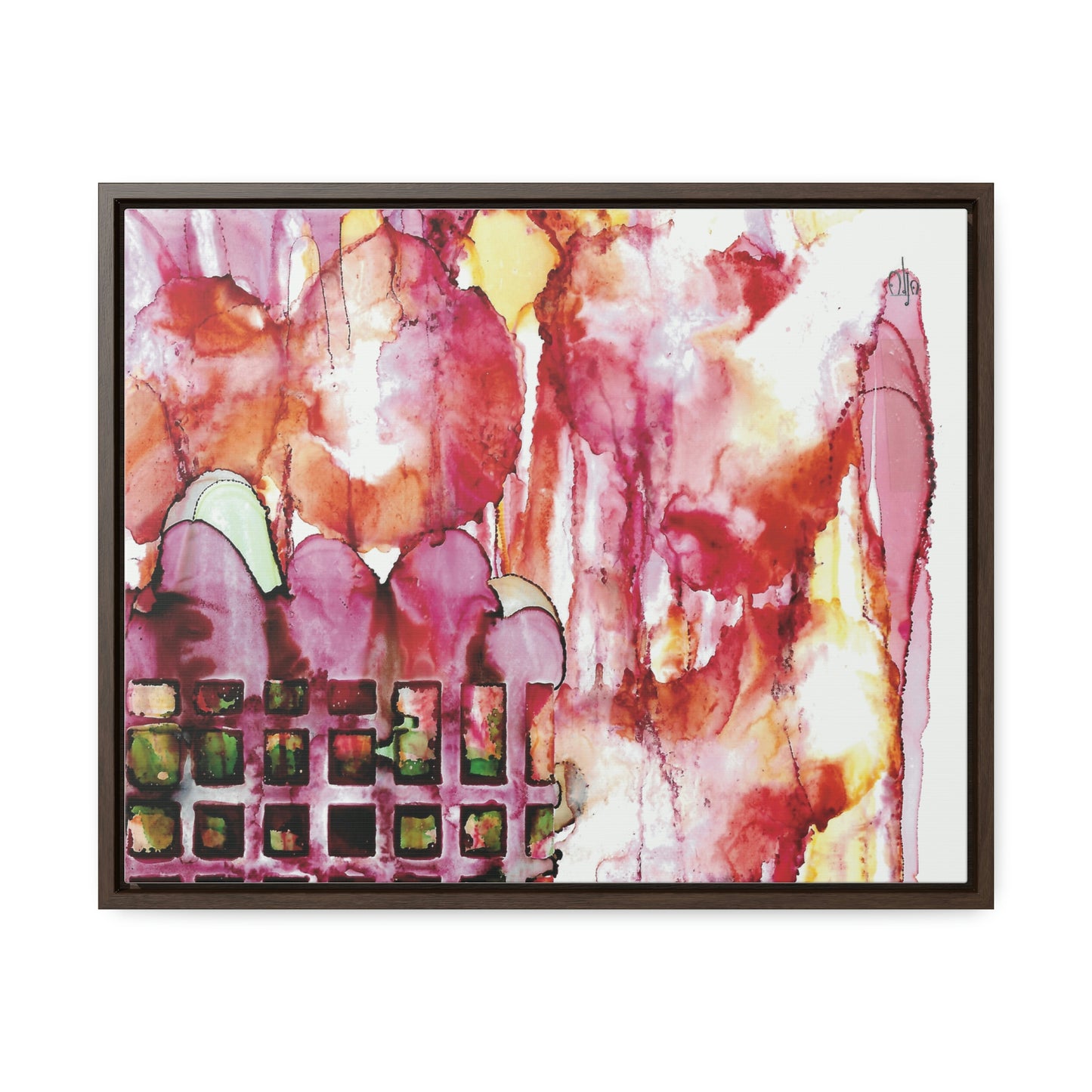 Off the Grid 13 Framed Canvas Print - Alja Design
