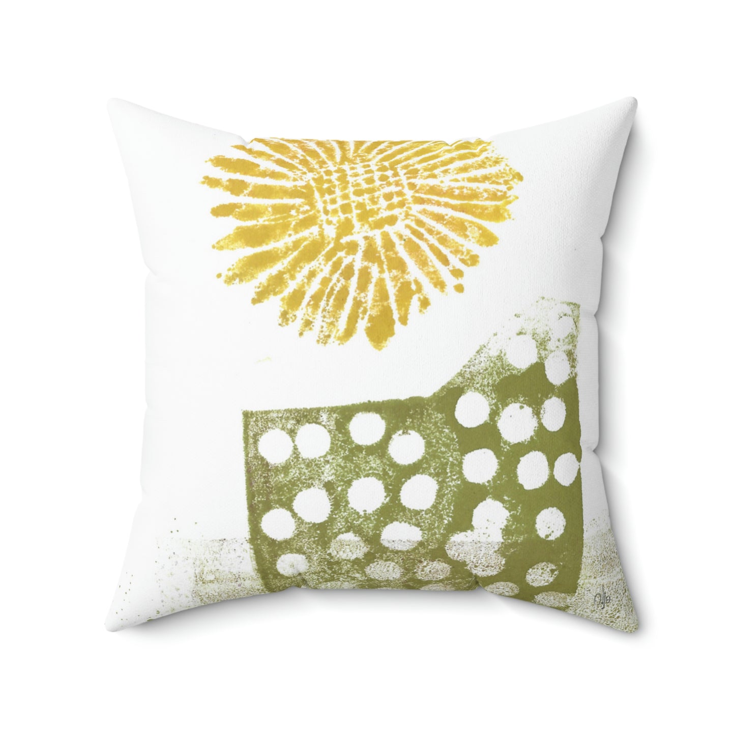 Abstract Flower Square Pillow - Alja Design