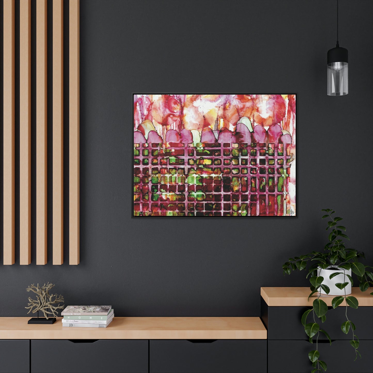 Off the Grid 14 Framed Canvas Print - Alja Design