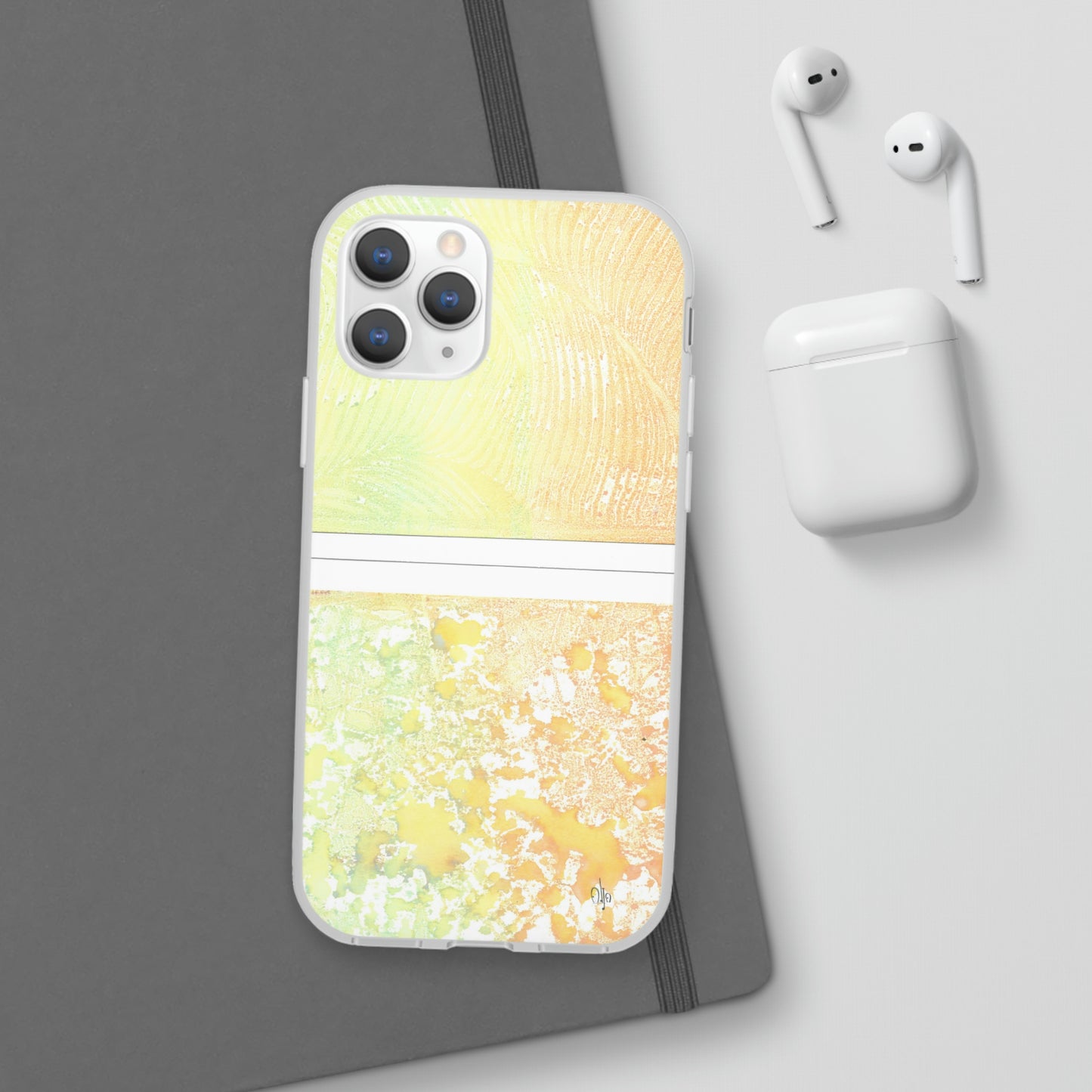 iPhone and Samsung Galaxy Flexi Phone Case Piña Colada with Tropical Waves - Alja Design