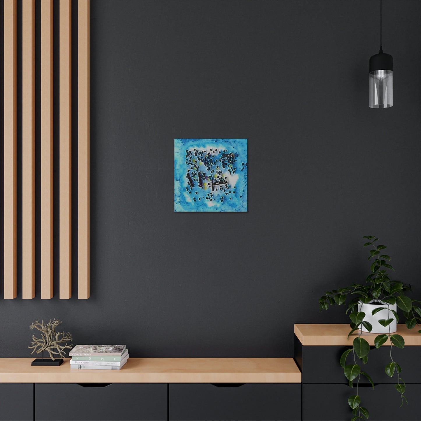 Fractal Blue 3 Canvas Print - Alja Design