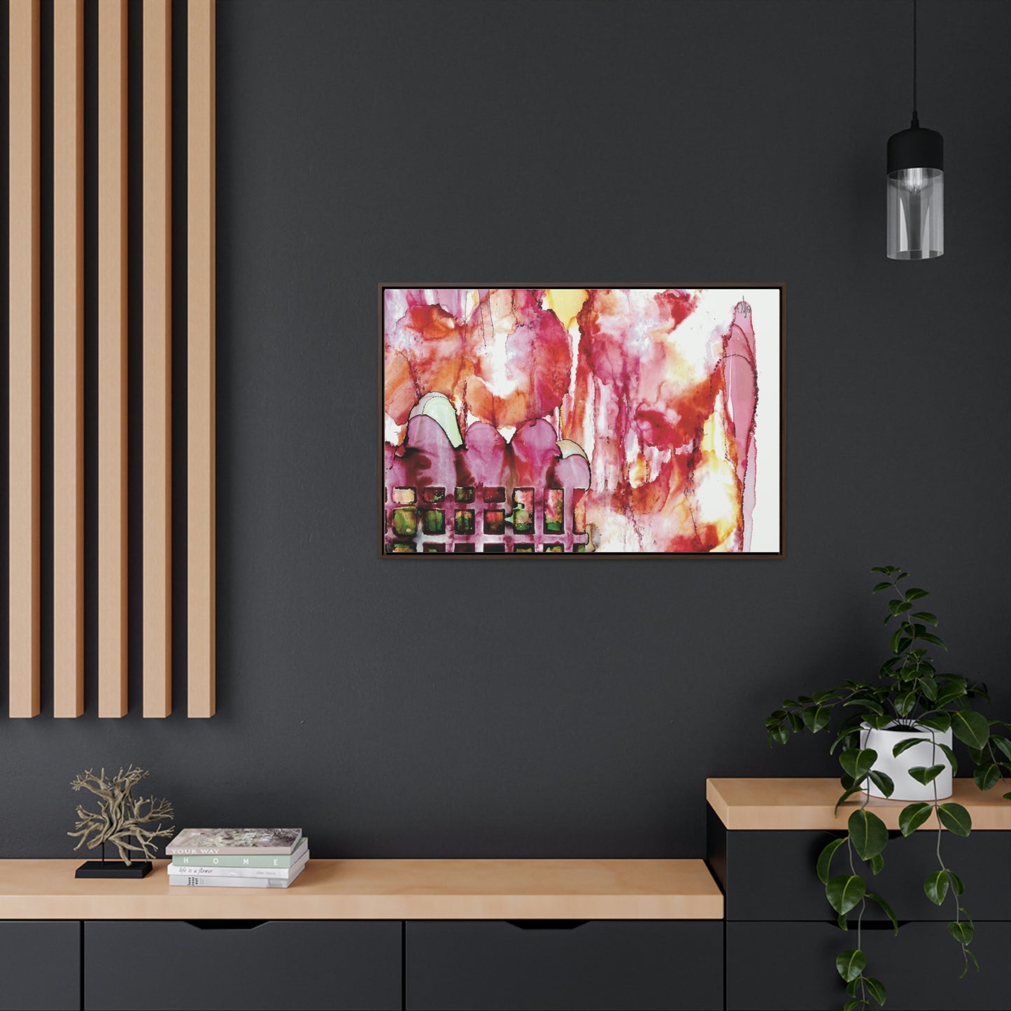 Off the Grid 13 Framed Canvas Print - Alja Design