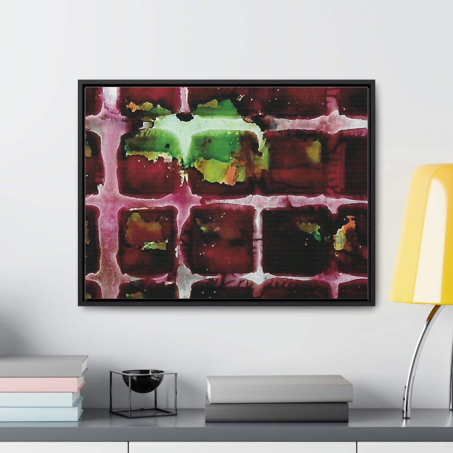 Off the Grid 7 Framed Canvas Print - Alja Design