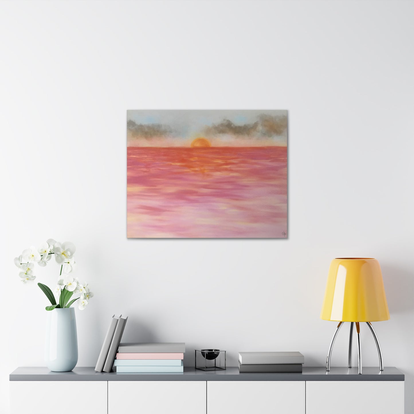 Red Sunset Canvas Print - Alja Design