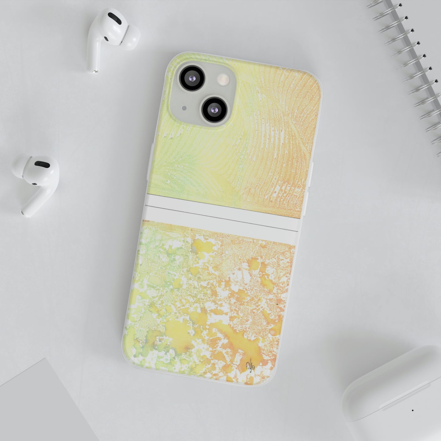 iPhone and Samsung Galaxy Flexi Phone Case Piña Colada with Tropical Waves - Alja Design