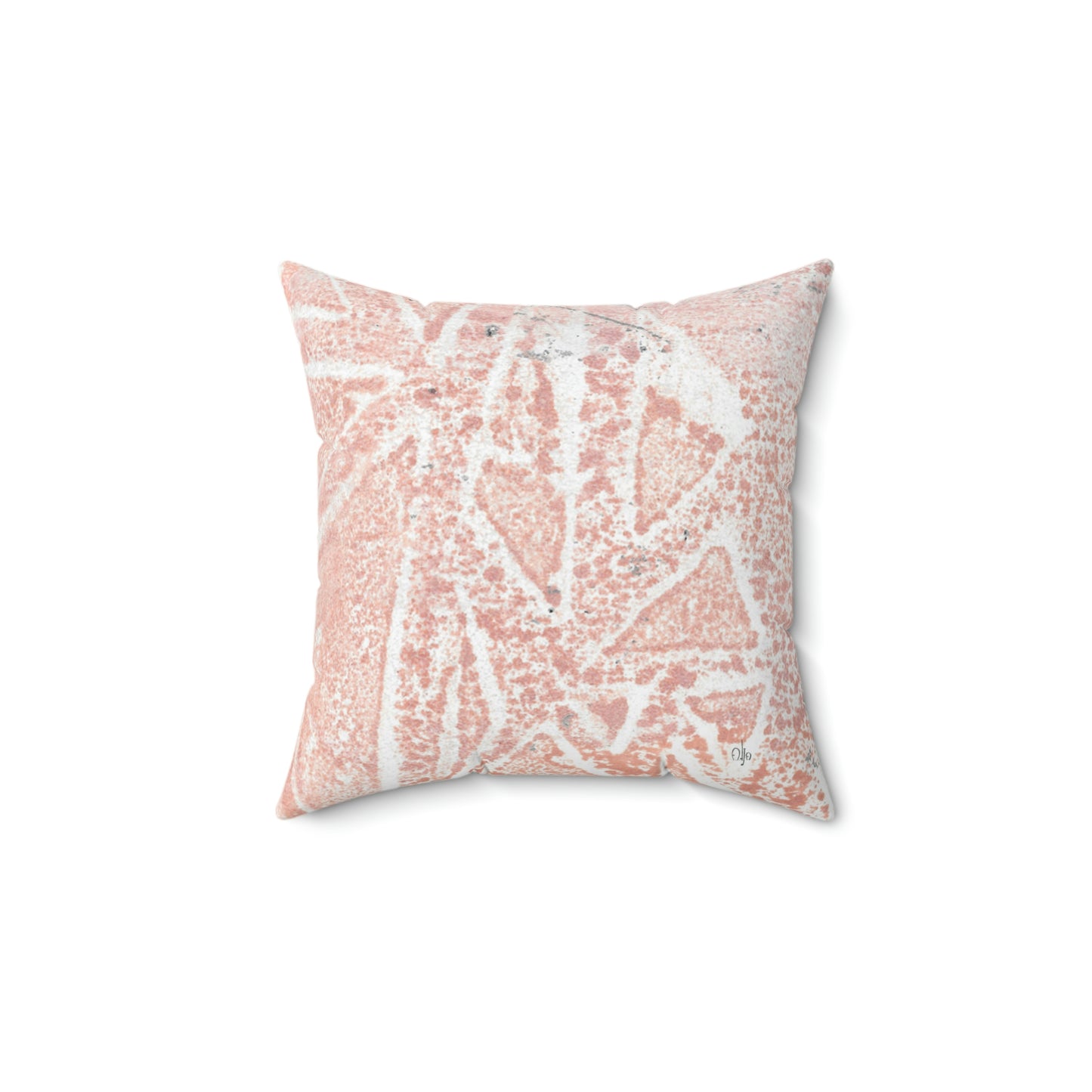 Red Triangles Square Pillow - Alja Design