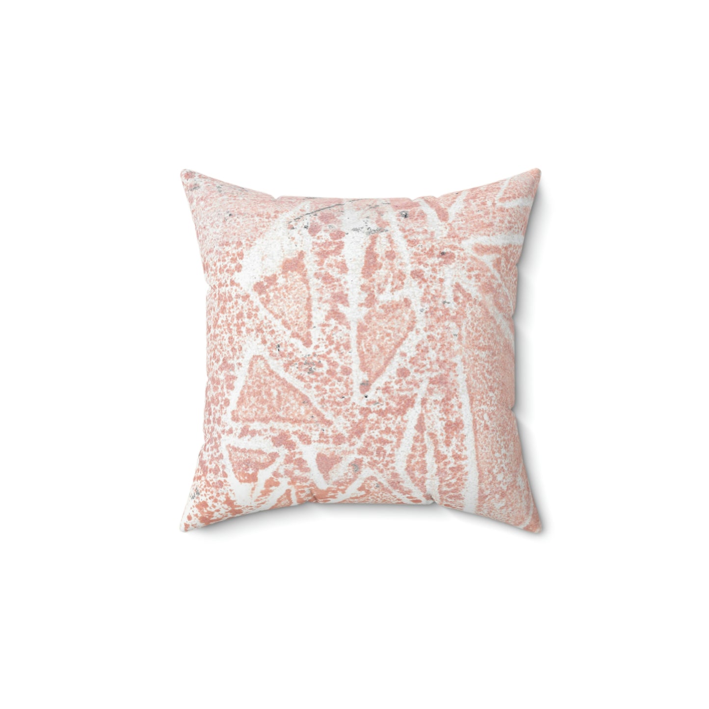 Red Triangles Square Pillow - Alja Design