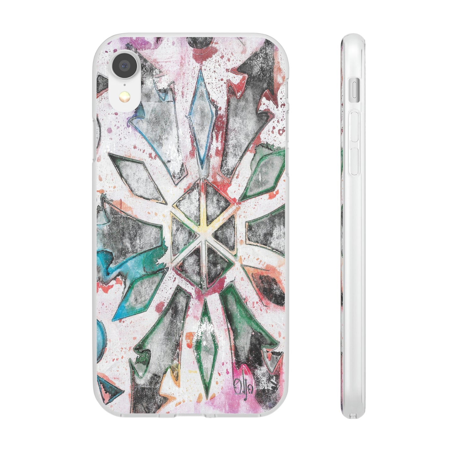 iPhone and Samsung Galaxy Flexi Phone Case Green Ice - Alja Design